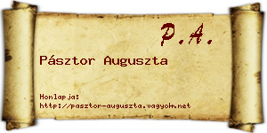 Pásztor Auguszta névjegykártya